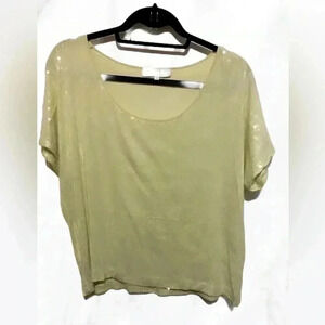 Robert Rodriguez vintage All over sequin short sleeve top S
